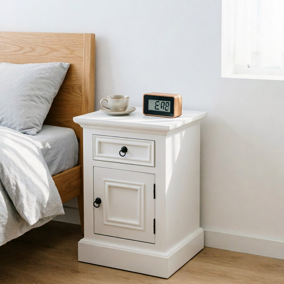white bedside